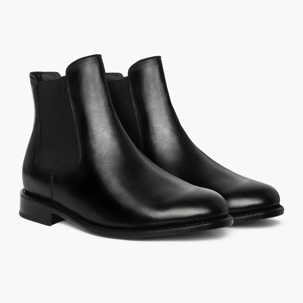 Thursday Boot Company Cavalier Black Leather Chelsea Ankle Boots